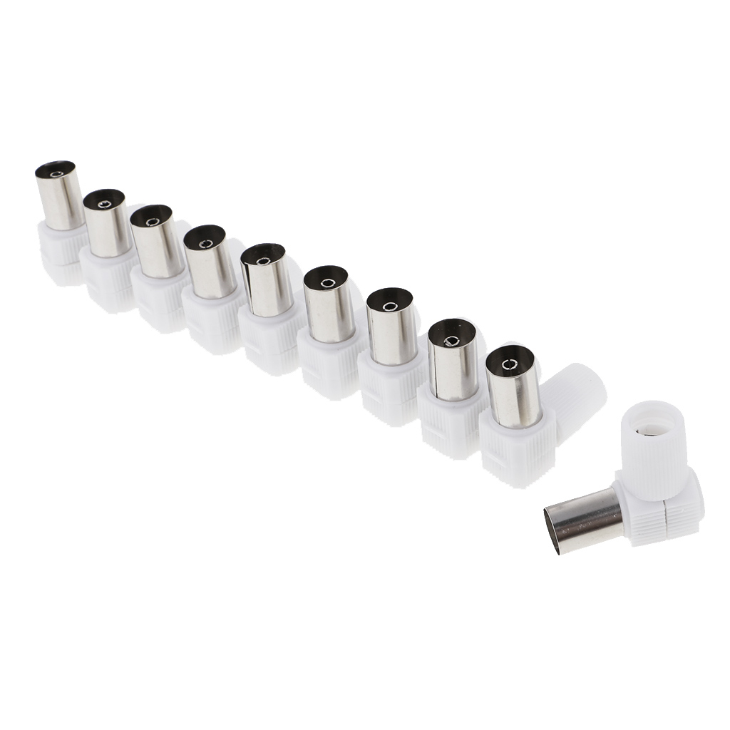 10 Pieces Right Angle RF Female Connector Plug for Coaxial C