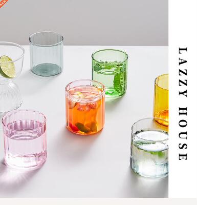6 Colors Glass Cups Heat Resistant Glass Cup Brewing Mugs St