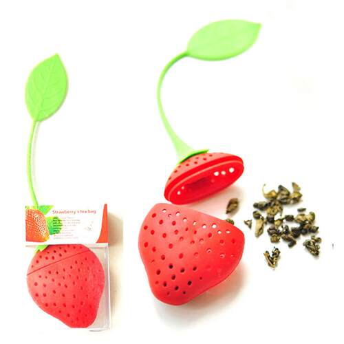 Strawberry Design Loose Tea Leaf Strainer Innocuous High Qu