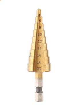 4mm to 20mm Hi-Speed Step Drill Bit Steel Titanium Coated Ho