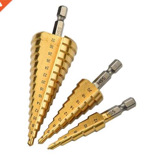 HSS Step Drill Bits Titanium Coated ferramentas Pagoda Drill