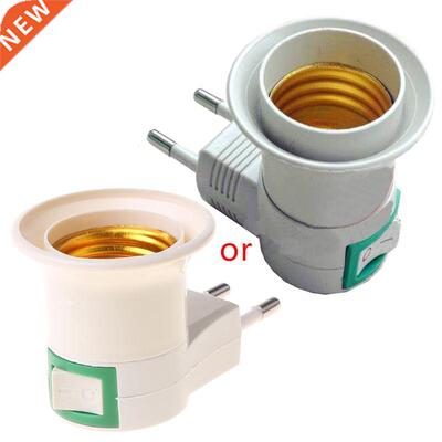 E27 female socket to EU plug adapter wth power on-off contr
