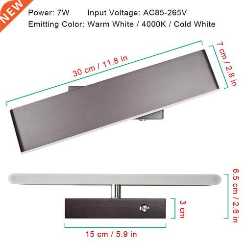 Led indoor wall lamps rotation adjustable switch modern wall