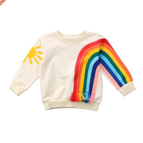 Pudcoco US Stock New Fashion Baby Girls Kids Rainbow Sunshin