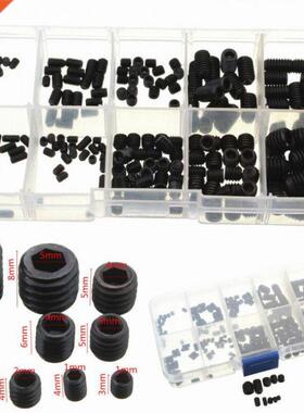 200pcs Black Allen Head Socket Hex Set Grub Screw Cup Point