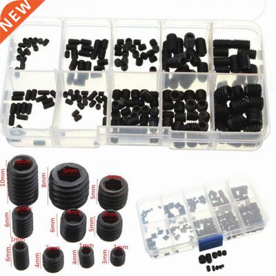 200pcs Black Allen Head Socket Hex Set Grub Screw Cup Point