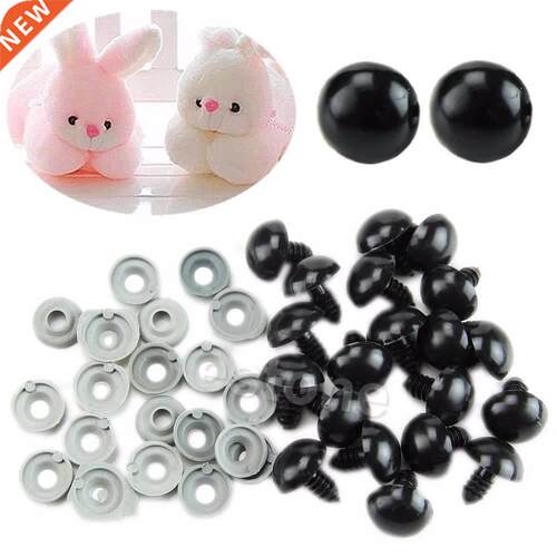 20PCS Black Plastic Safety Eyes For Teddy Bear Dolls Toy Ani