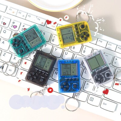 1PC Stylish Fancy Creative Mini Tetris Game Machine Keychain