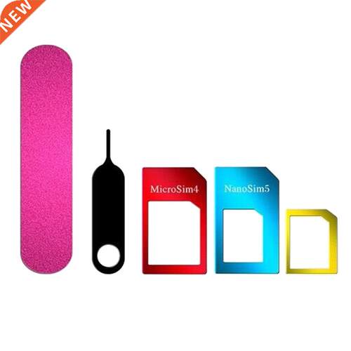 5 In 1 Converter SIM Card Adapter Standard Sanding Kit Micro