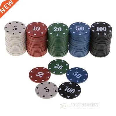 100Pcs Texas Poker Chip Counting Bingo Chips Casino Enterta