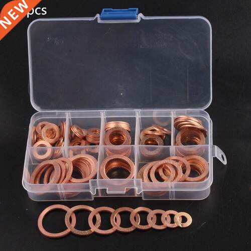 200 Pcs Copper Sealing Solid Gasket Washer Sump Plug Oil For
