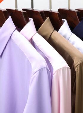 Anti-Wrinkle No-Ironing Elasticity Slim Fit Men Dress Casual