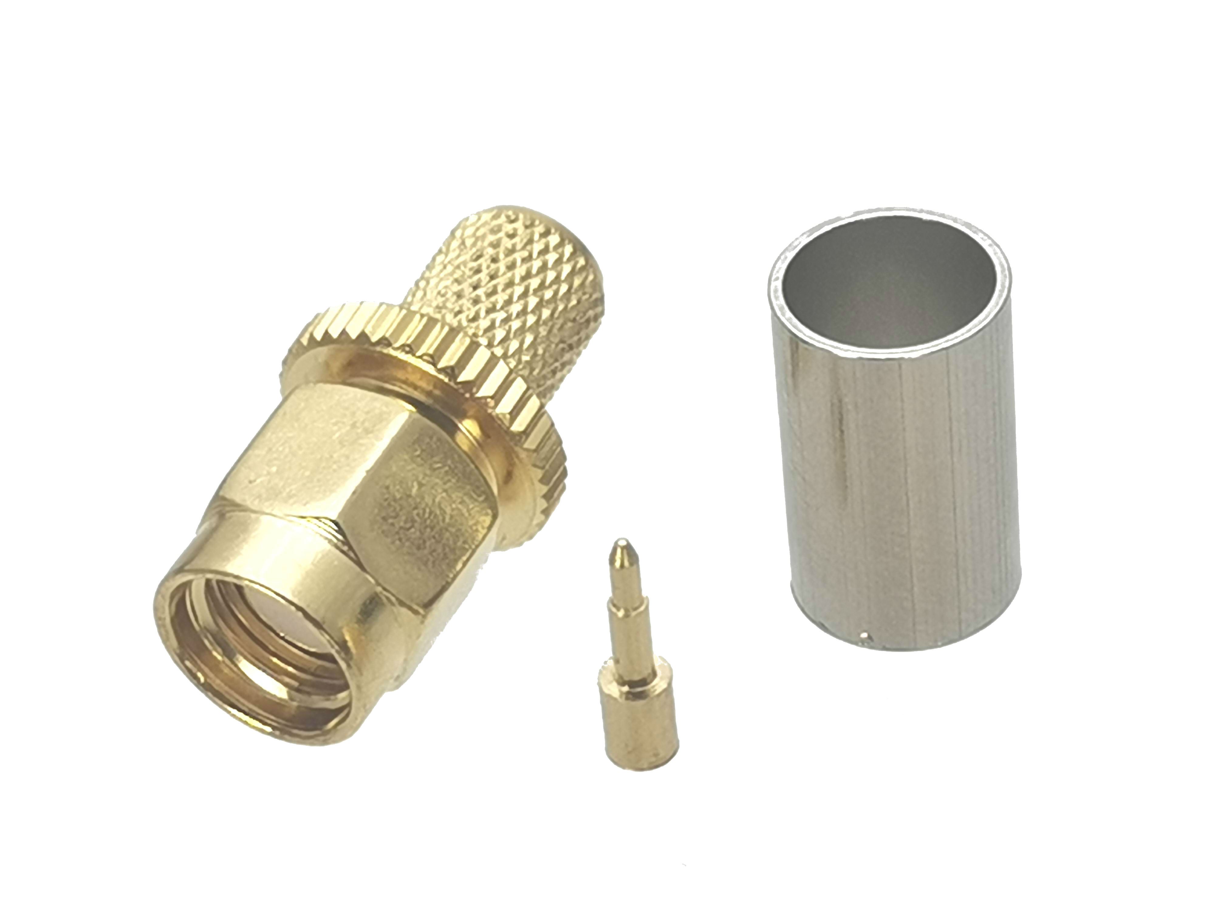 10pcs Connector SMA Plug Male Crimp For RG8X RG-8X LMR240 Ca