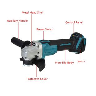 125/100mm 4 Speed Brushless Electric Angle Grinder Cordless