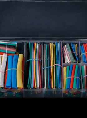 For 385Pcs/Set 2:1 Polyolefin Heat Shrink Tubing Tube Sleeve