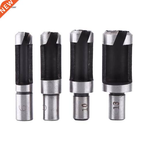 4pcs Steel Plug Cutters Dowel Maker Cutting Bit Tool 6mm 8mm