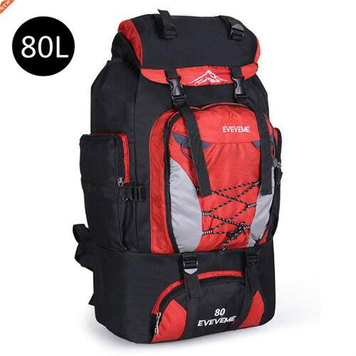 Men's 80L Large Waterproof Climbing Hiking Backpack Camp