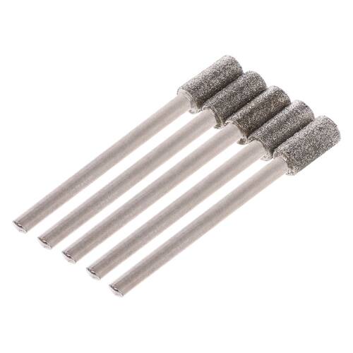 5PCS Diamond Coated Cylindrical Burr 4mm Chainsaw Sharpener