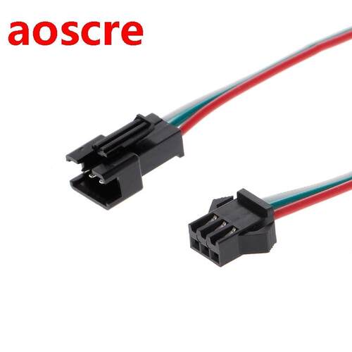 10 Pairs 3 Pin JST SM Male Female Plug Connector Cable For W