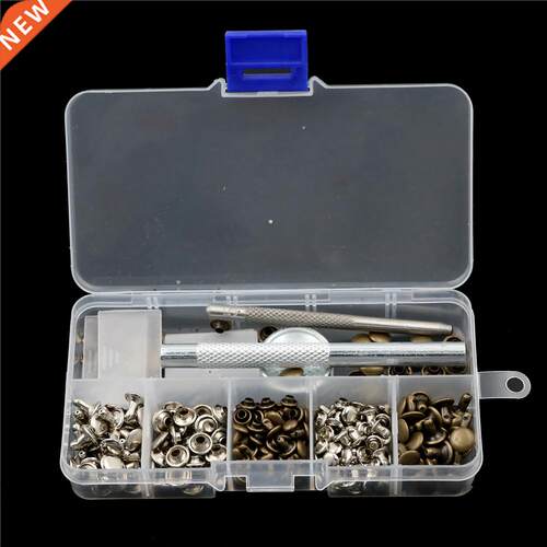 120 Set Metal Single Silver Bronze Rivets with FixingKit May
