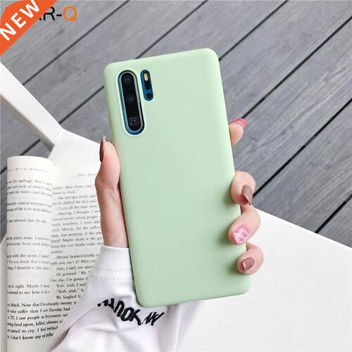 candy color silicone phone case for huawei p30 lite pro p20