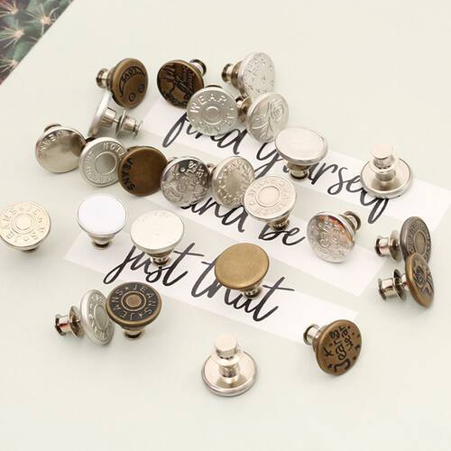 5 10PCS Retro Detachable Metal Buttons Snap Fastener Pants P