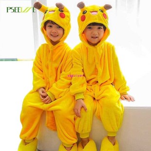 PSEEWE Children's sleepwear Winter flannel animal pijama pik