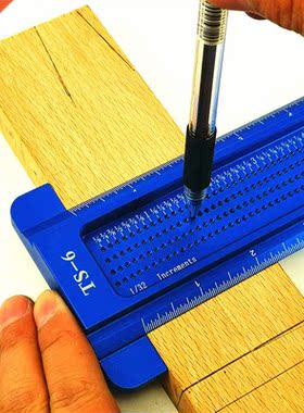TS-6 High-precision Scale Ruler T-type Hole Ruler Aluminum W
