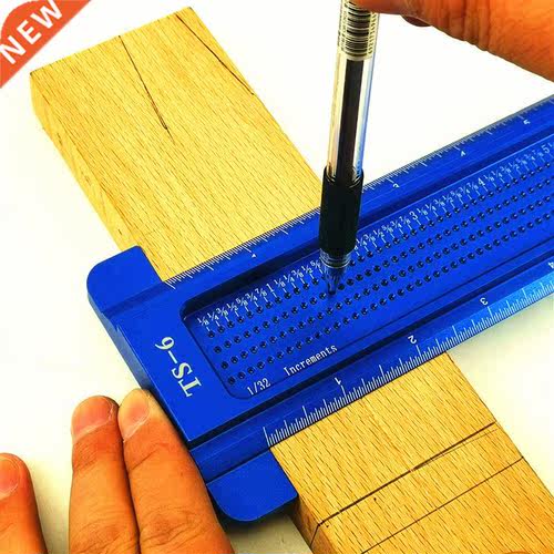 TS-6 High-precision Scale Ruler T-type Hole Ruler Aluminum W