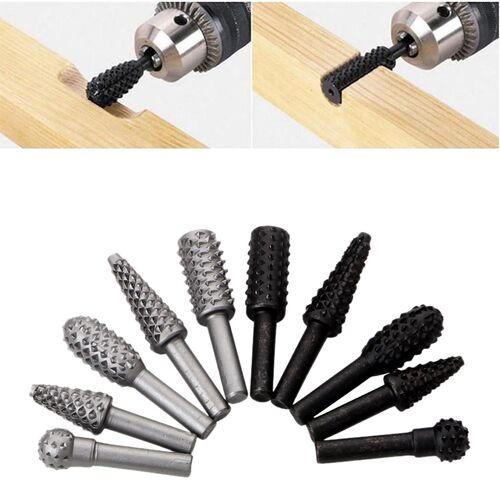 5PCS+Steel+Rotary+Rasp+File+1/4