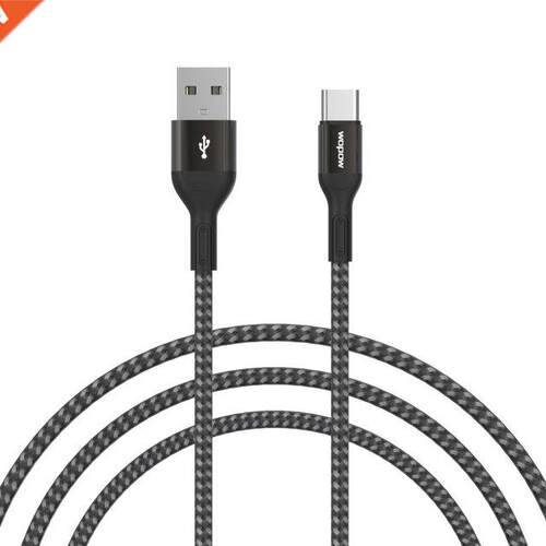 WOPOW 1.2m Fabric USB Type C Cable For Xiao mi 3A Fast Charg