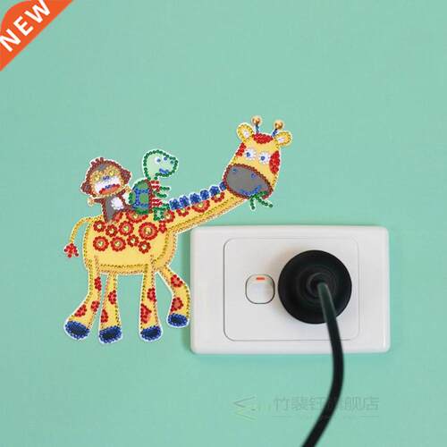 DIY Diamond Painting Luminous Switch Sticker Bedroom Wall D