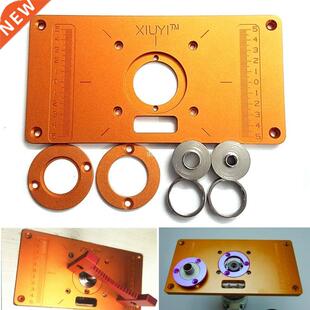 Aluminum Router Table Insert Plate W/ Bushing Ring Screw Tri