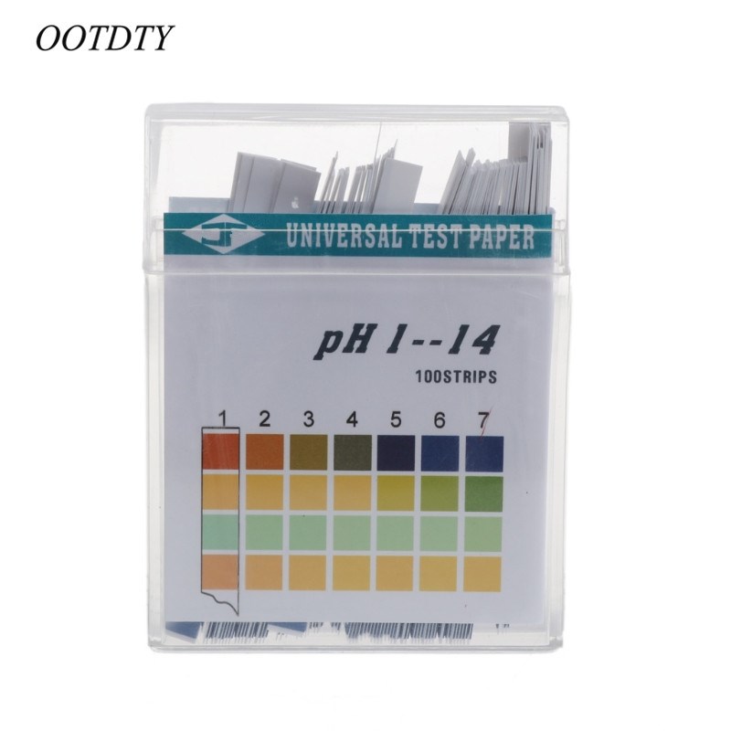 100 Strips 1-14 PH Alkaline Acid Indicator Paper Water Sal
