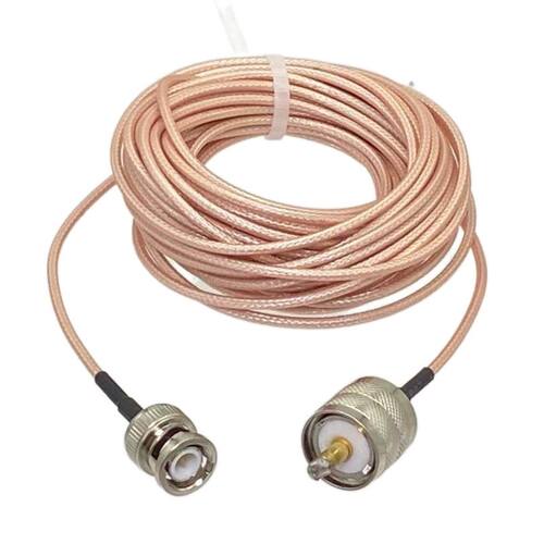 1pcs RG316 UHF PL259 Male Plug to BNC Male Plug Connector RF