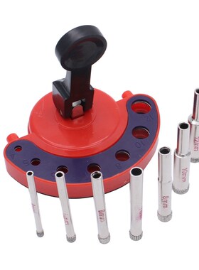 7pc 4-12mm Diamond Core Drill Bit Hole Saw Guide Jig Fixture