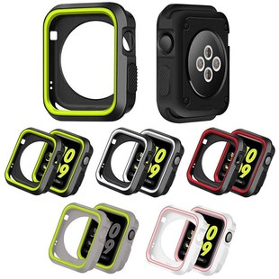 Silicone cover For Apple Watch case 44mm 40mm iWatch case 4