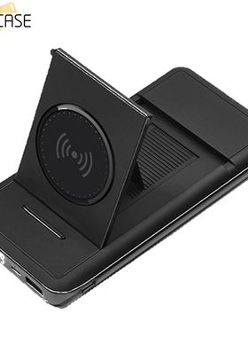Power Bank 20000mAh Fast Wireless Charger Phone Holder Stan