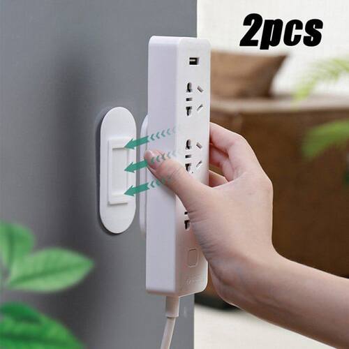 2PCS/Set Self-Adhesive Desktop Socket Fixer Cable Organizer