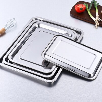 Stainless Steel Steaming Tray Rectangle Food Storage