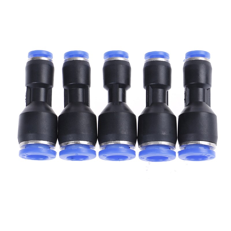 5Pcs 4/6/8/10/12mm Pneumatic Reducer Pushing Fitting Straigh