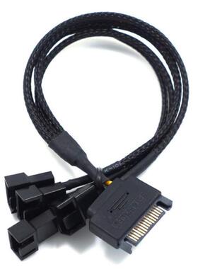 SATA 15 Pin to 3Pin 4 Pin Cooling Fan Cable Mainboard CPU Fa
