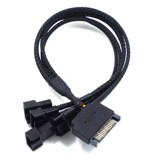 SATA 15 Pin to 3Pin 4 Pin Cooling Fan Cable Mainboard CPU Fa