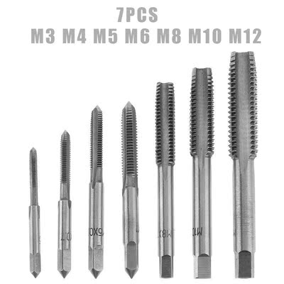 5 7pcs Titanium Plating HSS Hand Tap Set Right Hand Metric T