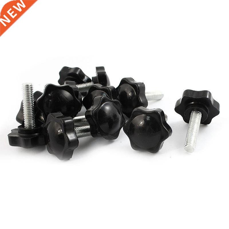 12pcs Black 32mm Head Dameter Star Clampng Knobs M8 x 30mm