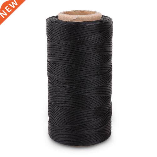 Flat wax wire coil 260M leather leather   black