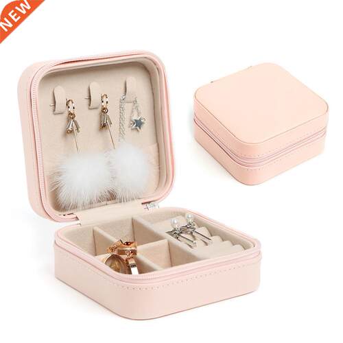 Portable Household Stud Earrings Rings Storage Box Jewelry O