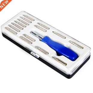 Portable 15pcs Cross Torx T5 T6 T8 T10 T15 Magnetc Screwdr