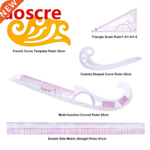 5Pcs/set Cuttng Ruler  Clothng Sample Gradng Sewng T