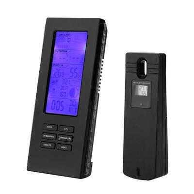 Humidity Weather Station Alarm Clock Outdoor Indoor Temperat